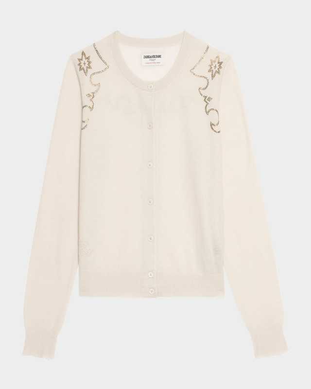 Missya Western Strass Cashmere Cardigan